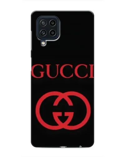 Чехол для Samsung Galaxy M22 с картинкой «Gucci — красный логотип»