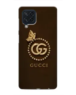 Чехол для Samsung Galaxy M22 с картинкой «Gucci — золотая бабочка»