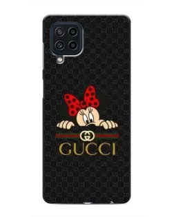 Чехол для Samsung Galaxy M22 с картинкой «Минни Маус Gucci — черный»