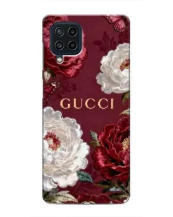 Чохол для Samsung Galaxy M22 з картинкою «Gucci — бордові троянди»