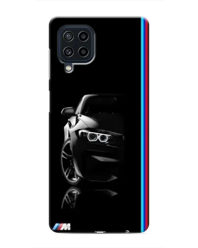 Чохол для Samsung Galaxy M22 з картинкою «Силует BMW в темряві»