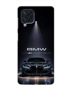 Чохол для Samsung Galaxy M22 з картинкою «BMW крізь нічне місто»