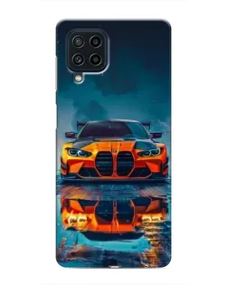 Чохол для Samsung Galaxy M22 з картинкою «BMW — золота емблема»