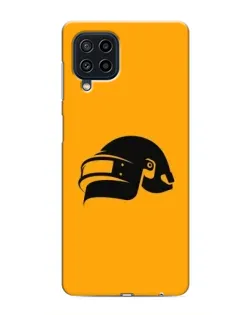Чехол для Samsung Galaxy M22 с картинкой «PUBG — золотой шлем»