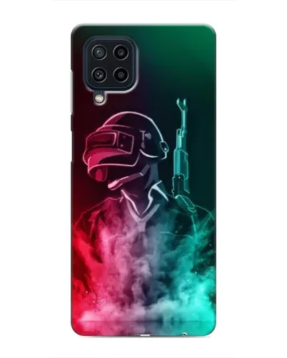 Чехол для Samsung Galaxy M22 с картинкой «PUBG — огненный воин»
