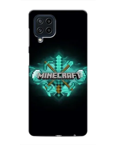 Чохол для Samsung Galaxy M22 з картинкою «Minecraft Diamond лого»