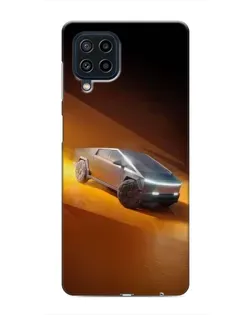 Чохол для Samsung Galaxy M22 з картинкою «Cybertruck у пустелі»