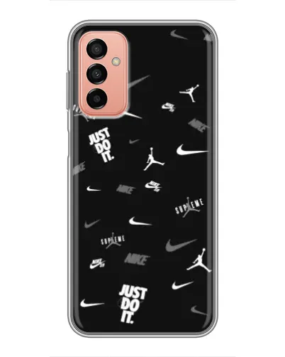 Чохол для Samsung Galaxy M23 (5G) з картинкою «Nike Black Pattern»