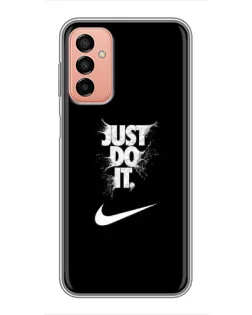 Чехол для Samsung Galaxy M23 (5G) с картинкой «Текстовый принт Nike»