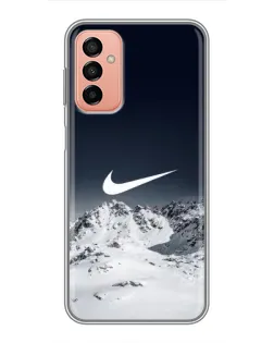 Чехол для Samsung Galaxy M23 (5G) с картинкой «Nike — зимние горы»