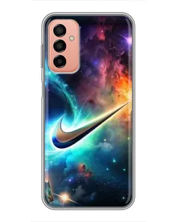 Чехол для Samsung Galaxy M23 (5G) с картинкой «Космический Nike Swoosh»