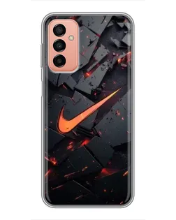 Чехол для Samsung Galaxy M23 (5G) с картинкой «Nike — эффект разломов»