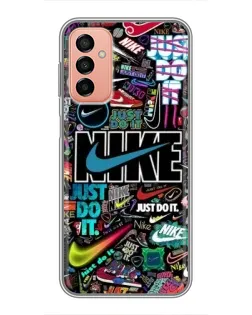 Чехол для Samsung Galaxy M23 (5G) с картинкой «Яркий коллаж Nike»