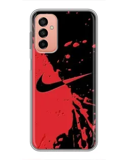 Чехол для Samsung Galaxy M23 (5G) с картинкой «Красные брызги Nike»