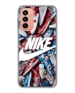 Чехол для Samsung Galaxy M23 (5G) с картинкой «Коллаж кроссовок Найк»