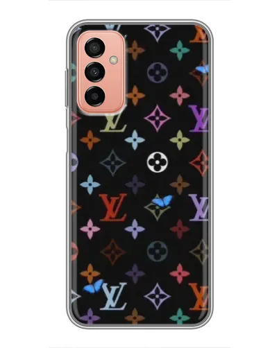 Чохол для Samsung Galaxy M23 (5G) з картинкою «Кольорова монограма LV» Чохол для Samsung Galaxy M23 (5G) з картинкою «Кольорова монограма LV»