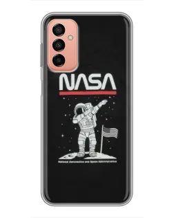 Чохол для Samsung Galaxy M23 (5G) з картинкою «NASA — крокуємо по Місяцю»