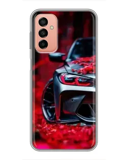 Чохол для Samsung Galaxy M23 (5G) з картинкою «Спортивна BMW та квіти»
