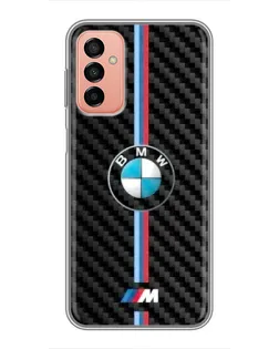 Чохол для Samsung Galaxy M23 (5G) з картинкою «Емблема BMW та карбон»