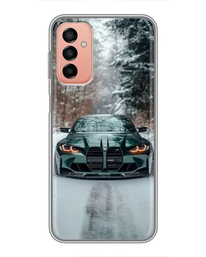 Чохол для Samsung Galaxy M23 (5G) з картинкою «BMW у зимовому лісі»