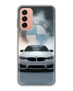 Чехол для Samsung Galaxy M23 (5G) с картинкой «BMW в белом дыму»