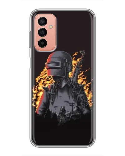 Чохол для Samsung Galaxy M23 (5G) з картинкою «PUBG — вогняний силует»