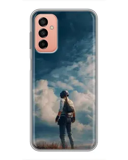 Чохол для Samsung Galaxy M23 (5G) з картинкою «Герой PUBG на скелі»