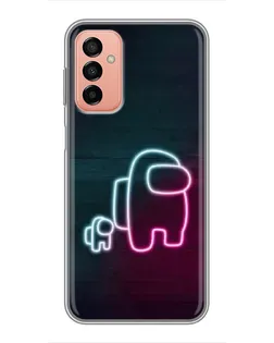 Чохол для Samsung Galaxy M23 (5G) з картинкою «Among Us неон-арт»
