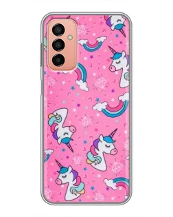 Чохол для Samsung Galaxy M23 (5G) з картинкою «Unicorn паттерн рожевий»