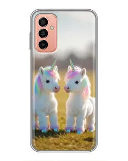 Чохол для Samsung Galaxy M23 (5G) з картинкою «Пара єдинорогів»