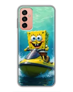 Чохол для Samsung Galaxy M23 (5G) з картинкою «Спанч Боб на гідроциклі»