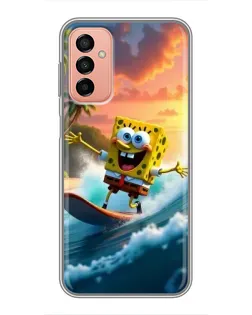 Чохол для Samsung Galaxy M23 (5G) з картинкою «Губка Боб серфінгіст»