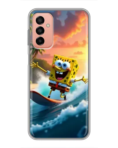 Чохол для Samsung Galaxy M23 (5G) з картинкою «Губка Боб серфінгіст»