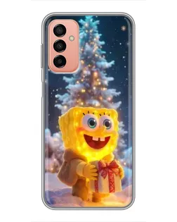 Чохол для Samsung Galaxy M23 (5G) з картинкою «Різдвяний Спанч Боб»