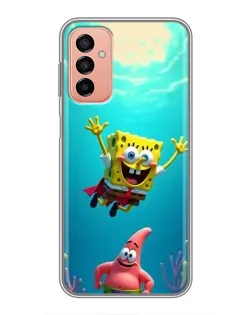Чехол для Samsung Galaxy M23 (5G) с картинкой «Спанч Боб под водой»