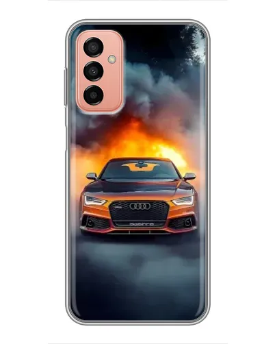 Чохол для Samsung Galaxy M23 (5G) з картинкою «Audi у вогняному диму»