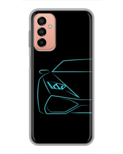 Чохол для Samsung Galaxy M23 (5G) з картинкою «Блакитний силует Lamborghini»