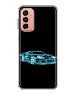 Чохол для Samsung Galaxy M23 (5G) з картинкою «Неоновий контур Lamborghini»