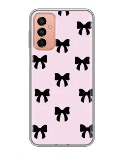 Чехол для Samsung Galaxy M23 (5G) с картинкой «Черные банты Coquette»