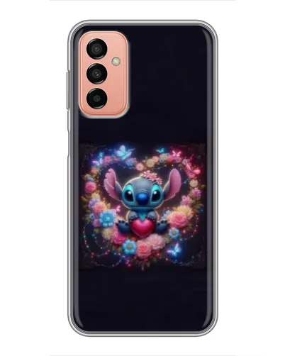 Чохол для Samsung Galaxy M23 (5G) з картинкою «Stitch у квітах»