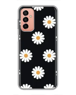 Чохол для Samsung Galaxy M23 (5G) з картинкою «Ромашки на чорному»