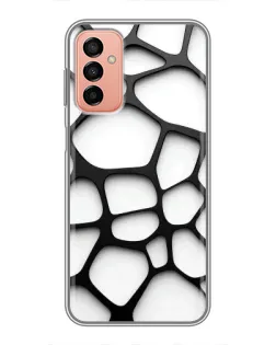 Чохол для Samsung Galaxy M23 (5G) з картинкою «Біла об'ємна сітка»