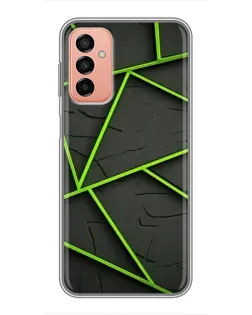 Чохол для Samsung Galaxy M23 (5G) з картинкою «Зелені геометричні лінії»