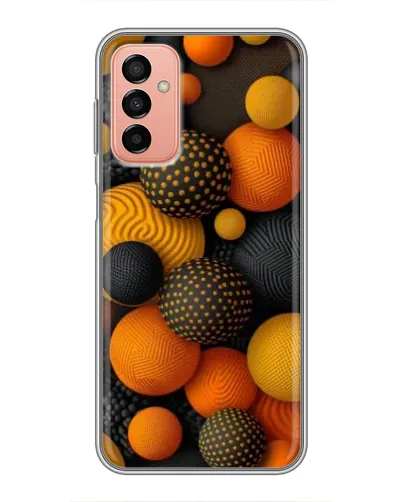 Чохол для Samsung Galaxy M23 (5G) з картинкою «Об'ємні помаранчеві сфери»
