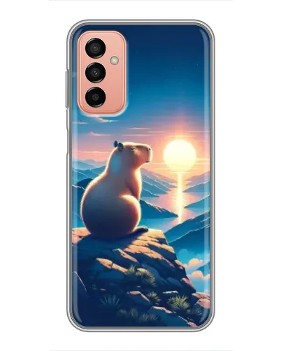 Чохол для Samsung Galaxy M23 (5G) з картинкою «Захід сонця з капібарою»