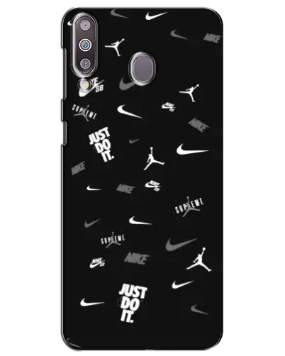 Чехол для Samsung Galaxy M30 (M305) с картинкой «Nike Black Pattern»