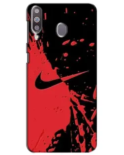 Чохол для Samsung Galaxy M30 (M305) з картинкою «Червоні бризки Nike»