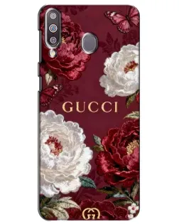 Чехол для Samsung Galaxy M30 (M305) с картинкой «Gucci — бордовые розы»