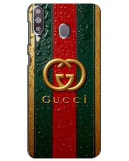 Чехол для Samsung Galaxy M30 (M305) с картинкой «Gucci — фирменная полоса и золото»