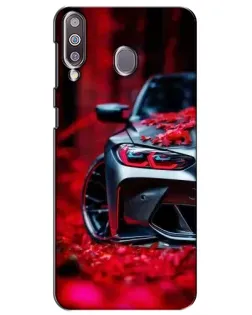Чехол для Samsung Galaxy M30 (M305) с картинкой «Спортивная BMW и цветы»